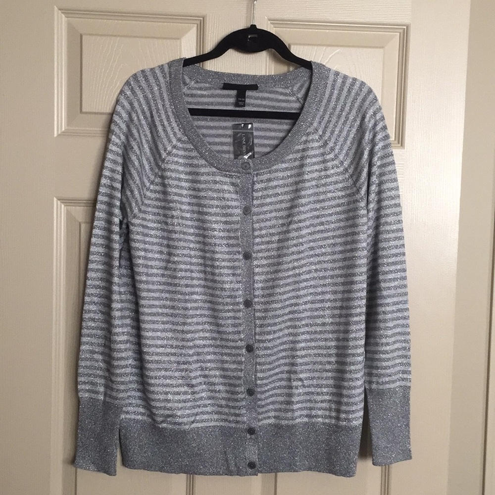 Lane Bryant Silver Metallic Sweater. Size 14 NWT